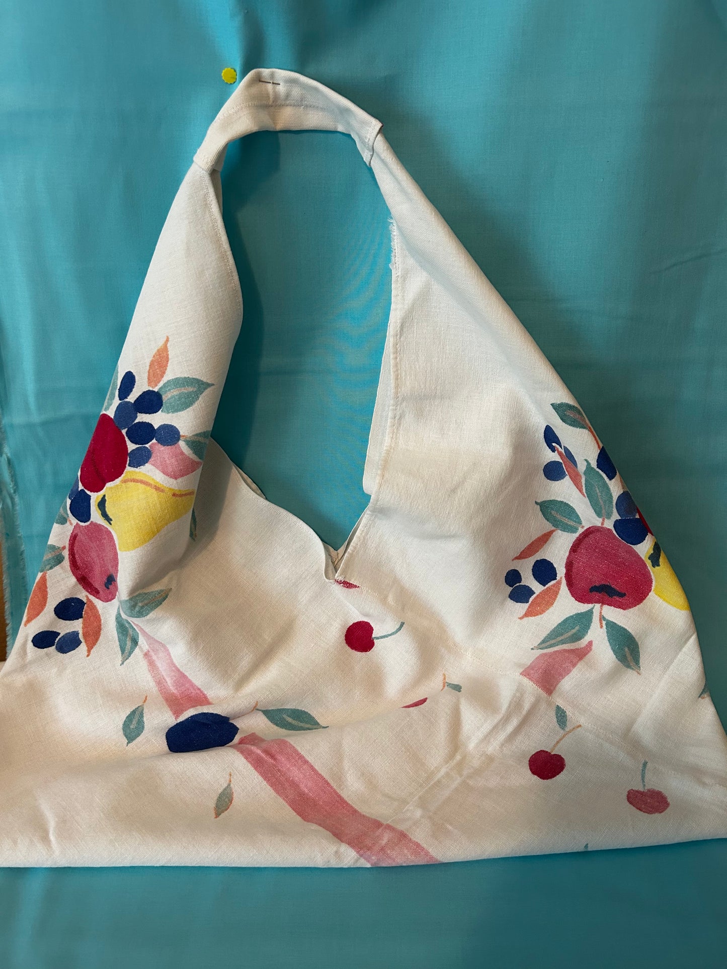 Farmer's Market Shoulder Bag Vintage Linens