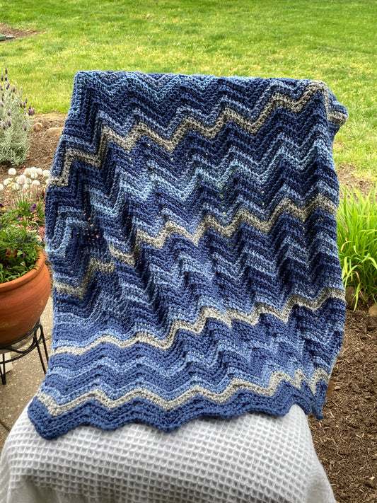 Crocheted Chevron Baby Blanket