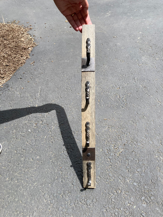Whiskey Barrel Stave Key Rack