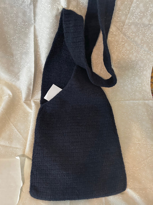Felted Wool Hobo Crossbody Bag