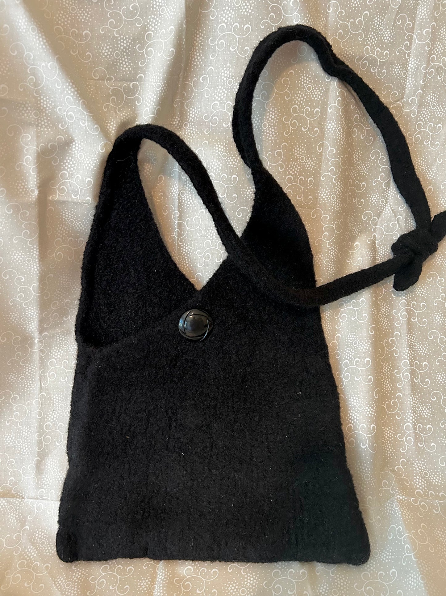 Felted Wool Hobo Crossbody Bag