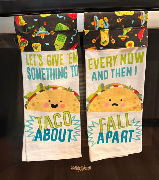 Set of 2 Oven Door Hanging Towels